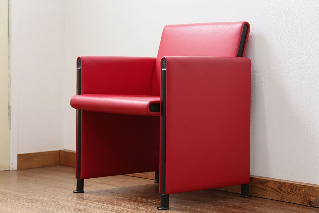 中古 イタリア 高級 モダン家具 メリタリア(MERITALIA)アームチェア(2)(椅子、イス)