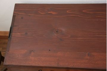 アンティーク家具　古民具・骨董 前面欅材の杢目の素晴らしい時代箪笥ローチェスト(1)(ローボード)