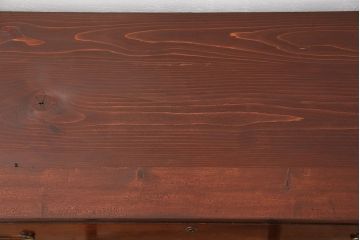 アンティーク家具　古民具・骨董 前面欅材の杢目の素晴らしい時代箪笥ローチェスト(1)(ローボード)