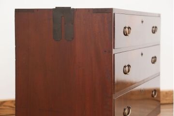 アンティーク家具　古民具・骨董 前面欅材の杢目の素晴らしい時代箪笥ローチェスト(1)(ローボード)