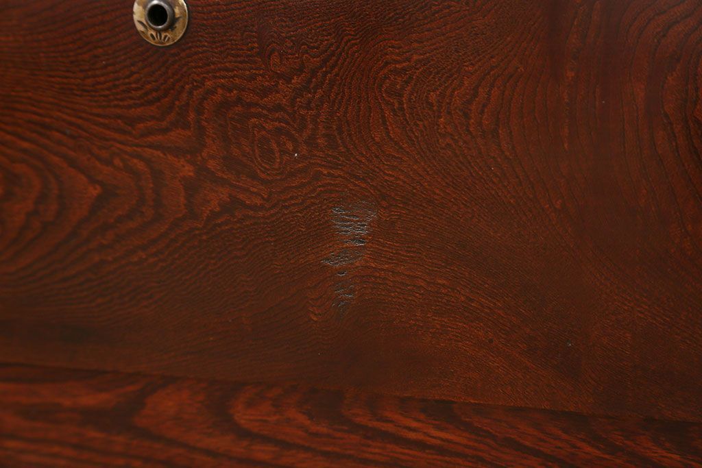 アンティーク家具　古民具・骨董 前面欅材の杢目の素晴らしい時代箪笥ローチェスト(1)(ローボード)