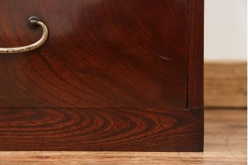 アンティーク家具　古民具・骨董 前面欅材の杢目の素晴らしい時代箪笥ローチェスト(1)(ローボード)