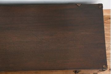 アンティーク雑貨　アンティーク 古い木のシンプルなトランク(収納箱)