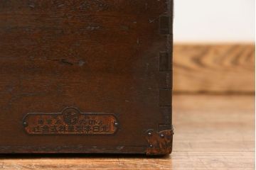 アンティーク雑貨　アンティーク 古い木のシンプルなトランク(収納箱)