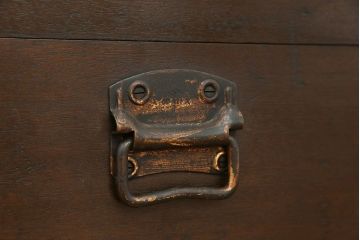アンティーク雑貨　アンティーク 古い木のシンプルなトランク(収納箱)