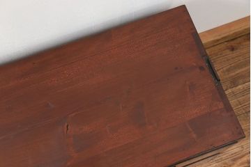 アンティーク家具　古民具・骨董 前面欅材の杢目の素晴らしい時代箪笥ローチェスト(2)(ローボード)