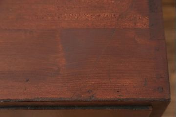 アンティーク家具　古民具・骨董 前面欅材の杢目の素晴らしい時代箪笥ローチェスト(2)(ローボード)