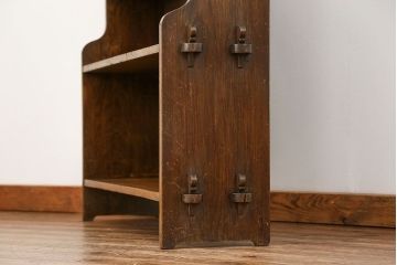 アンティーク家具　イギリスアンティーク オーク材の頑丈なブックシェルフ(本棚)