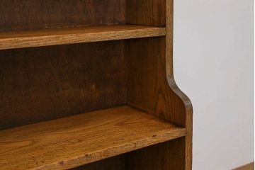 アンティーク家具　イギリスアンティーク オーク材の頑丈なブックシェルフ(本棚)