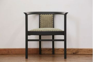 中古　1980年代　ブラックペイントアームチェア(1)