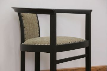 中古　1980年代　ブラックペイントアームチェア(1)