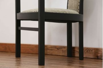 中古　1980年代　ブラックペイントアームチェア(1)