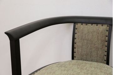 中古　1980年代　ブラックペイントアームチェア(1)