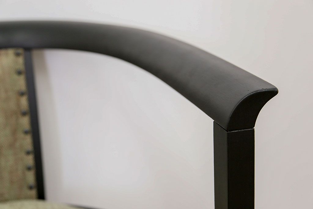 中古　1980年代　ブラックペイントアームチェア(1)