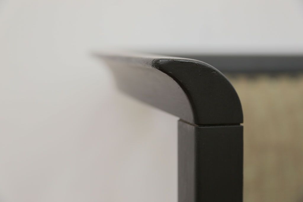 中古　1980年代　ブラックペイントアームチェア(1)