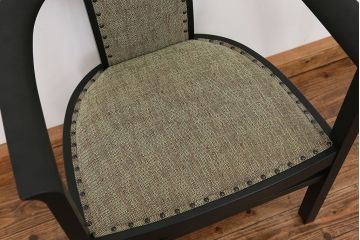 中古　1980年代　ブラックペイントアームチェア(1)