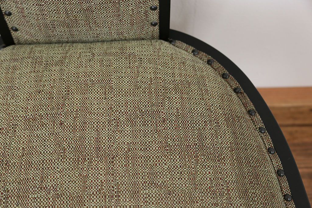 中古　1980年代　ブラックペイントアームチェア(1)