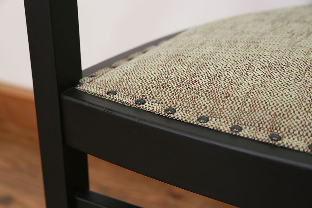 中古　1980年代　ブラックペイントアームチェア(1)