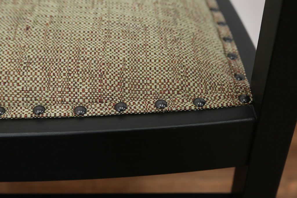 中古　1980年代　ブラックペイントアームチェア(1)