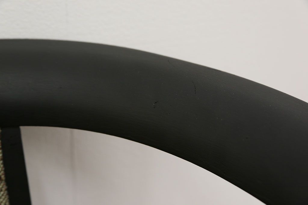 中古　1980年代　ブラックペイントアームチェア(1)