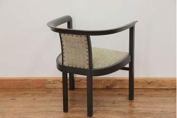 中古　1980年代　ブラックペイントアームチェア(1)