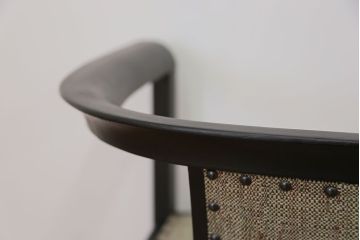 中古　1980年代　ブラックペイントアームチェア(1)