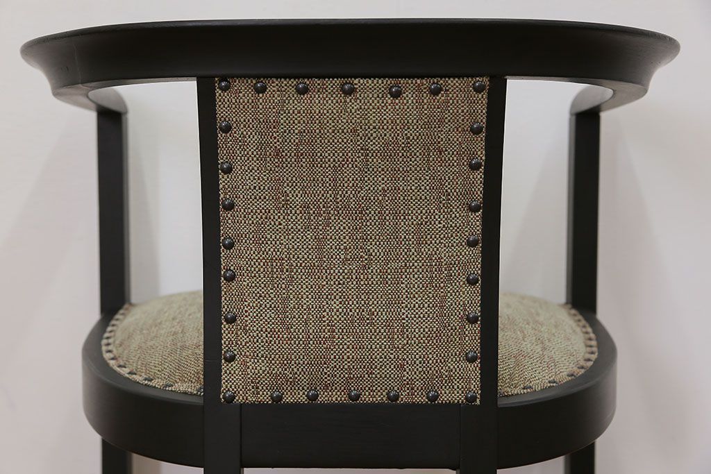 中古　1980年代　ブラックペイントアームチェア(1)