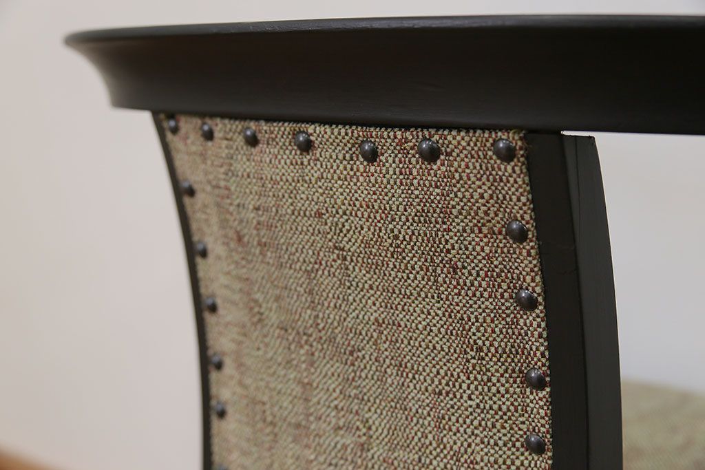 中古　1980年代　ブラックペイントアームチェア(1)