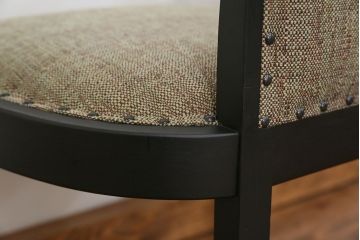 中古　1980年代　ブラックペイントアームチェア(1)