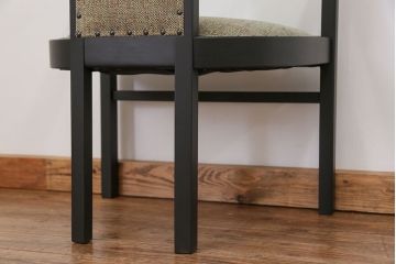 中古　1980年代　ブラックペイントアームチェア(1)