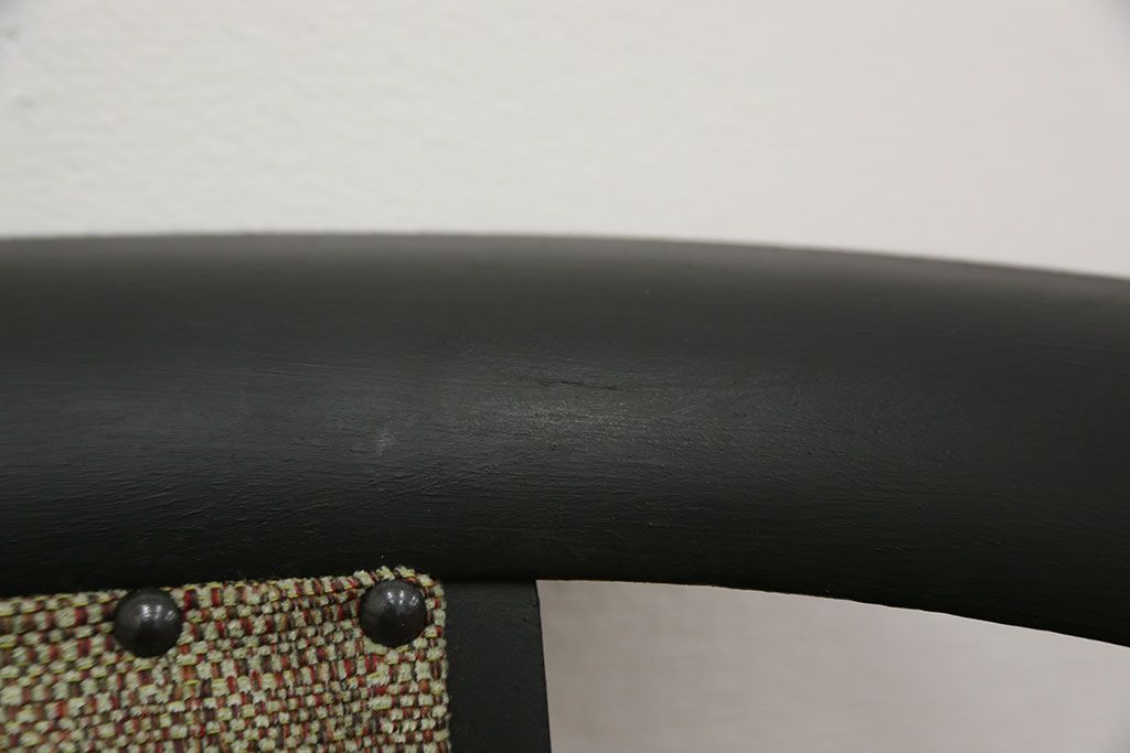 中古　1980年代　ブラックペイントアームチェア(2)