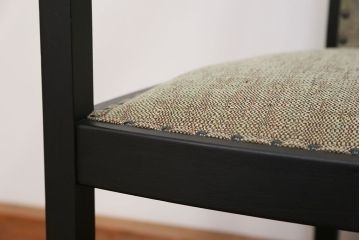 中古　1980年代　ブラックペイントアームチェア(2)