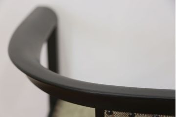 中古　1980年代　ブラックペイントアームチェア(2)