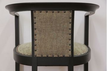 中古　1980年代　ブラックペイントアームチェア(2)