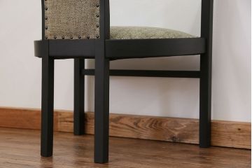 中古　1980年代　ブラックペイントアームチェア(2)