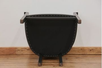 中古　1980年代　ブラックペイントアームチェア(2)