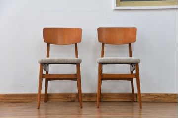 北欧家具　北欧ビンテージ　ダイニングチェア2脚セット(1)(椅子、イス)