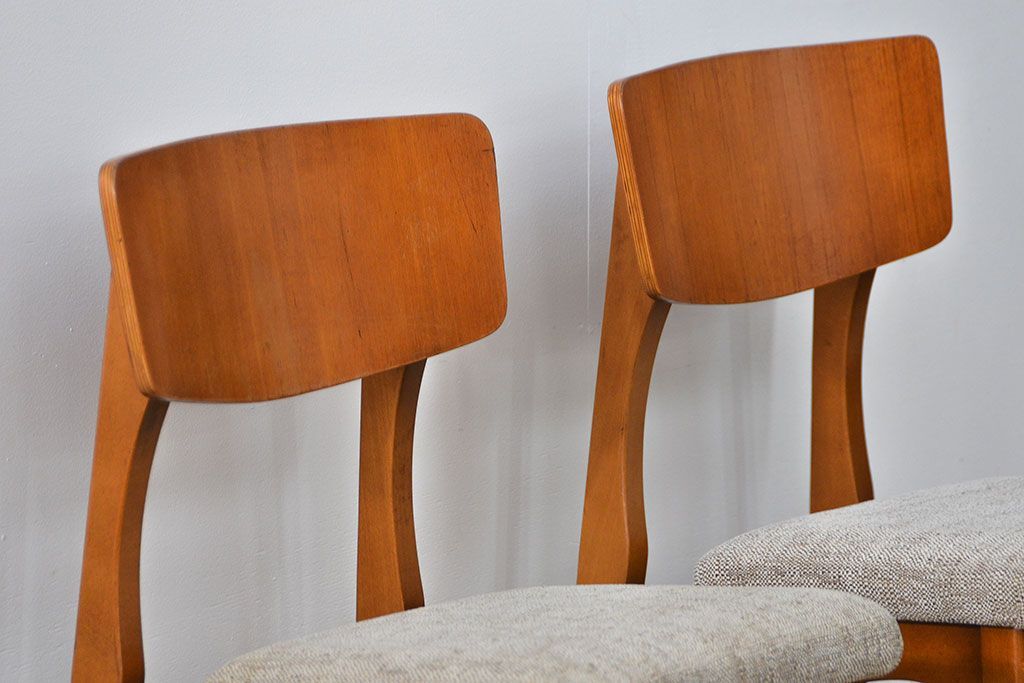 北欧家具　北欧ビンテージ　ダイニングチェア2脚セット(1)(椅子、イス)