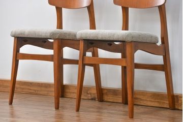 北欧家具　北欧ビンテージ　ダイニングチェア2脚セット(1)(椅子、イス)