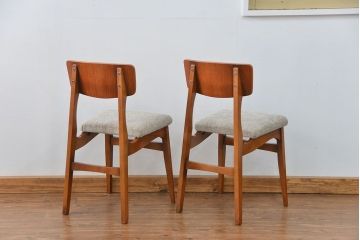 北欧家具　北欧ビンテージ　ダイニングチェア2脚セット(1)(椅子、イス)