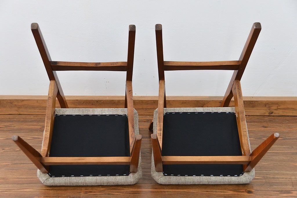 北欧家具　北欧ビンテージ　ダイニングチェア2脚セット(1)(椅子、イス)