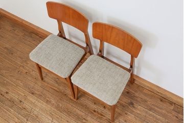 北欧家具　北欧ビンテージ　ダイニングチェア2脚セット(2)(椅子、イス)