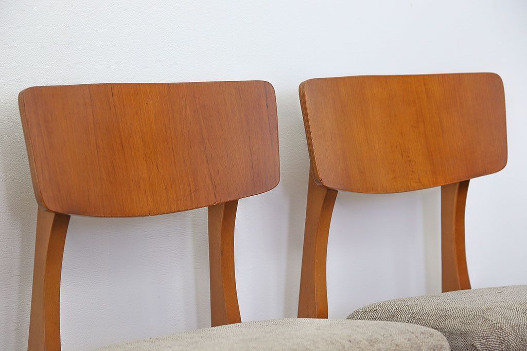 北欧家具　北欧ビンテージ　ダイニングチェア2脚セット(2)(椅子、イス)