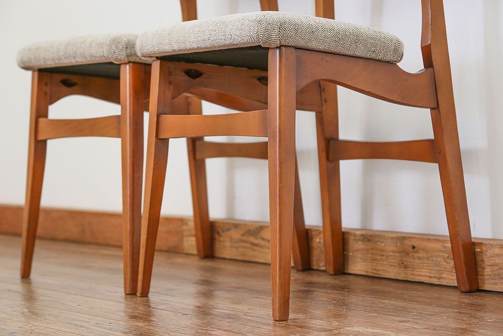 北欧家具　北欧ビンテージ　ダイニングチェア2脚セット(2)(椅子、イス)
