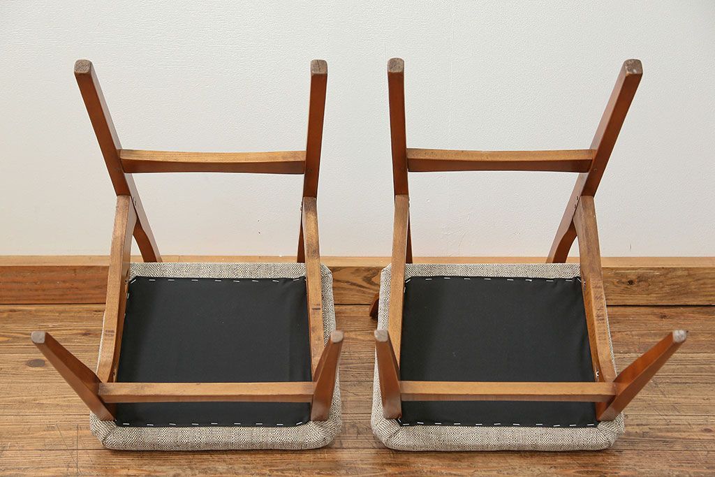 北欧家具　北欧ビンテージ　ダイニングチェア2脚セット(2)(椅子、イス)