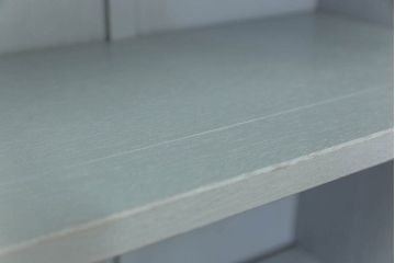 アンティーク家具　アンティークペイント　ダイヤガラス入り食器棚(キャビネット、ブックケース、収納棚)