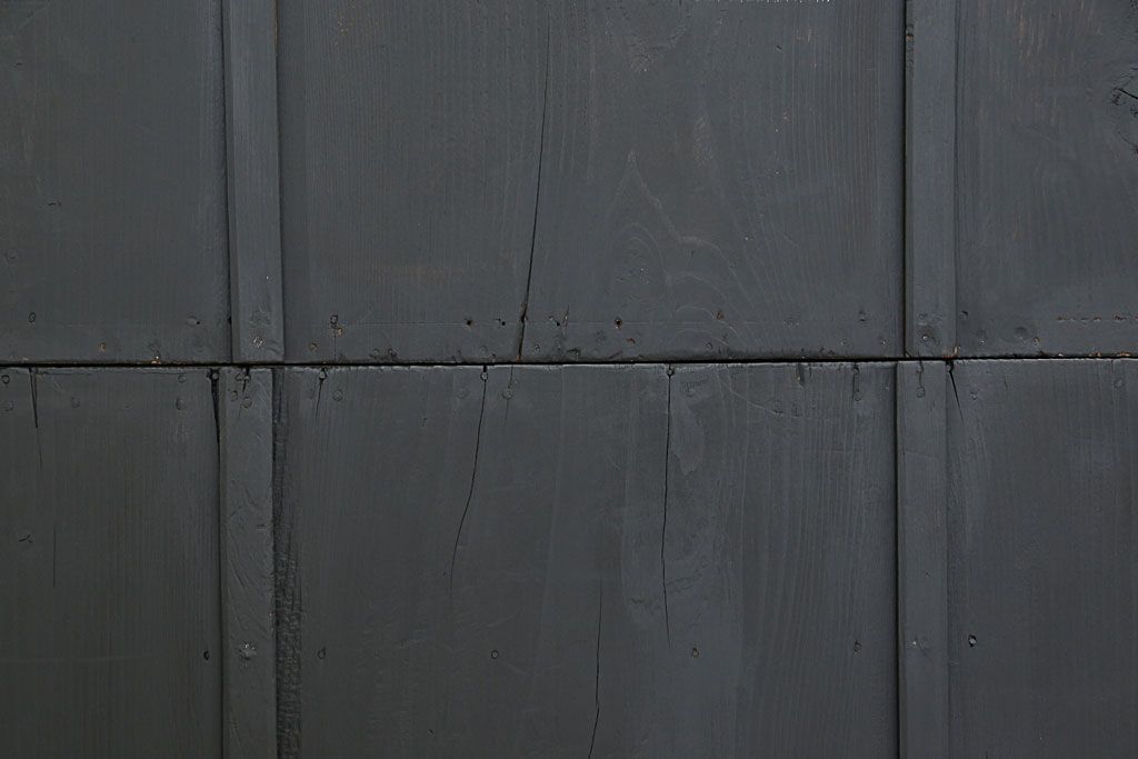 アンティーク家具　アンティークペイント　ダイヤガラス入り食器棚(キャビネット、ブックケース、収納棚)