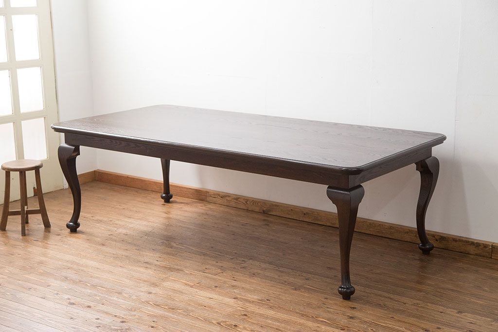 中古　総ナラ材無垢　特大高級ダイニングテーブル