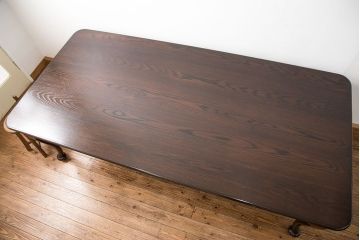 中古　総ナラ材無垢　特大高級ダイニングテーブル