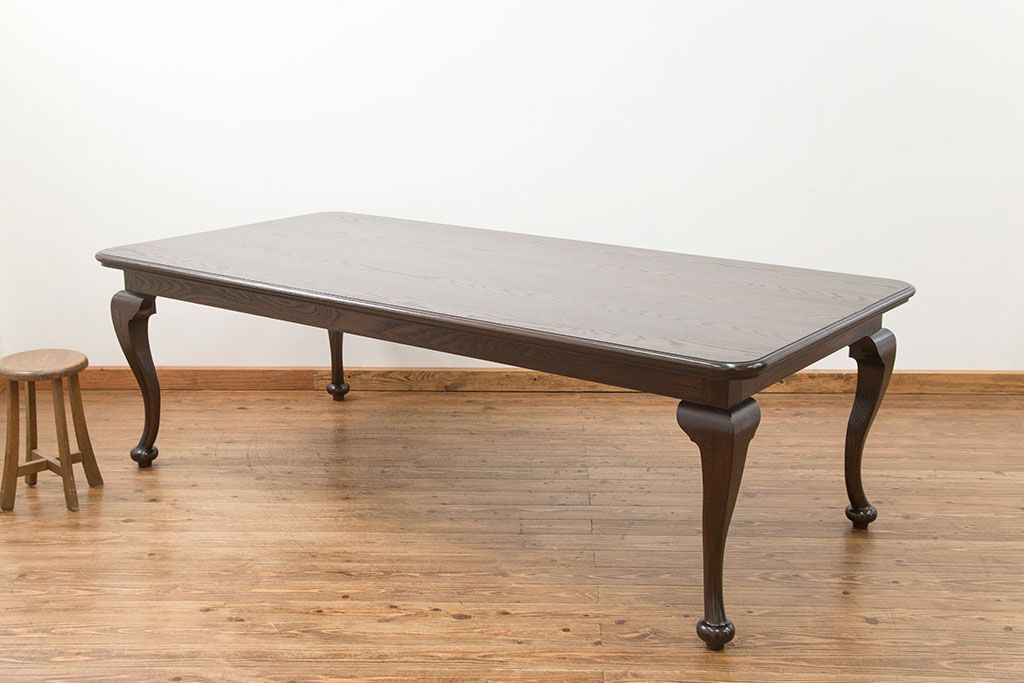 中古　総ナラ材無垢　特大高級ダイニングテーブル